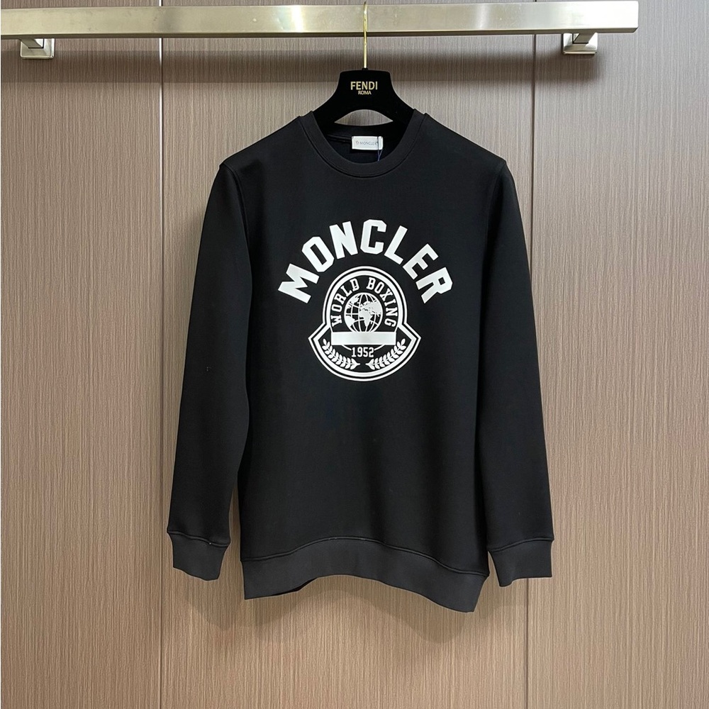 Moncler Black Crewneck Sweater for Men